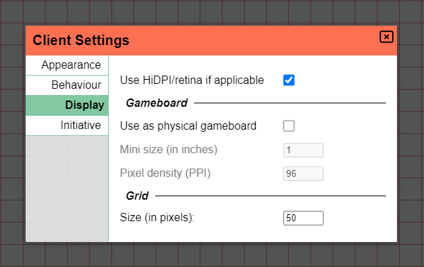 Display Settings